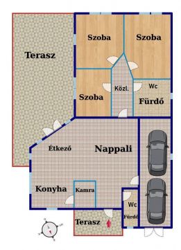 Eladó Ház 6000 Kecskemét Nappali+3 szobás 152nm-es családiház, duplagarázs, 694nm telken