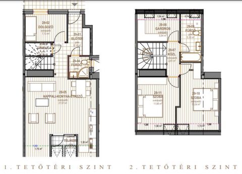 Eladó Lakás 1066 Budapest 6. kerület Körúton belül újépítésú,  nappali + 2,5 szobás, duplex, lakás télikerttel eladó 29.
