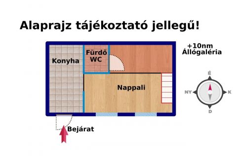 Eladó Lakás 1066 Budapest 6. kerület Szép házban - loft jellegű, felújított stúdió lakás - álló galéria