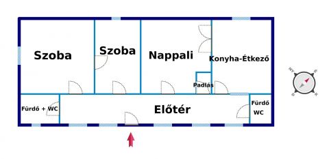 Eladó Ház 6100 Kiskunfélegyháza Padlófűtéses, 3 szobás, modernizált családi ház