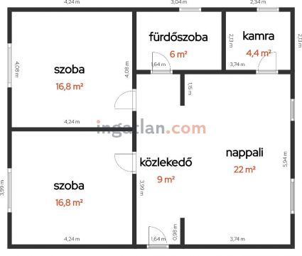 Eladó Ház 5430 Tiszaföldvár 5430 Tiszaföldvár, Központhoz