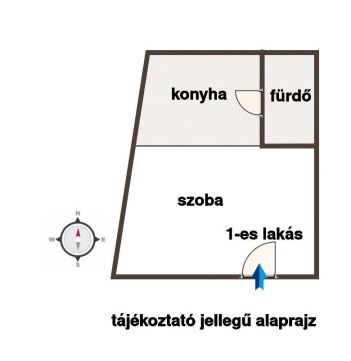 Eladó Lakás 1083 Budapest 8. kerület 5 percre a Corvin-sétánytól új, felszerelt kislakás eladó