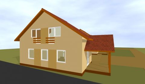 Eladó Ház 2335 Taksony Taksonyban 2 szintes ikerház fél