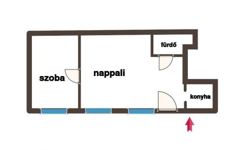 Eladó Lakás 1051 Budapest 5. kerület A Szabadság tér közelében, emeleti, felújított, bútorozott l