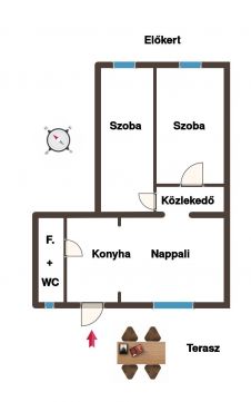 Eladó Lakás 1158 Budapest 15. kerület Pestújhely csendes utcájában, Otthon Start hitelre alkalmas