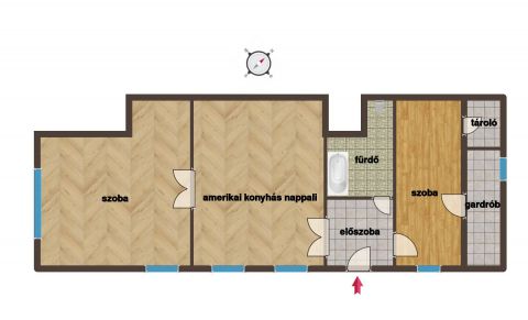 Eladó Lakás 1066 Budapest 6. kerület Nyugati tér közvetlen szomszédságában, csendes polgári lakás