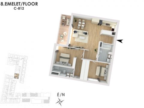 Eladó Lakás 1138 Budapest 13. kerület Lakópark a Duna partján: Otthonod a vízparti életstílus közepén!