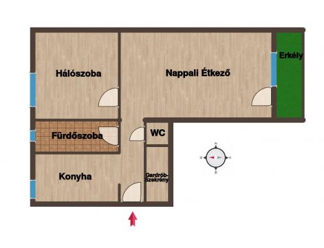 Eladó Lakás 6000 Kecskemét Felújított,erkélyes lakás a Hitel utcában.
