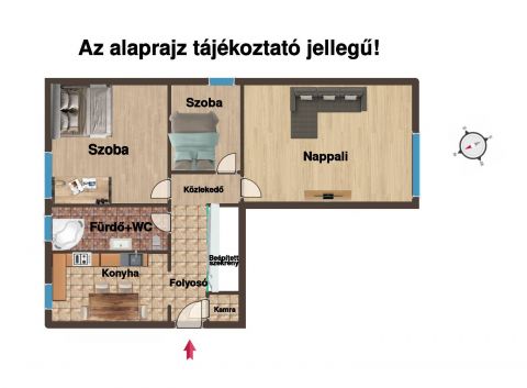 Eladó Lakás 1184 Budapest 18. kerület Lakatos-lakótelepen jó állapotú világos lakás