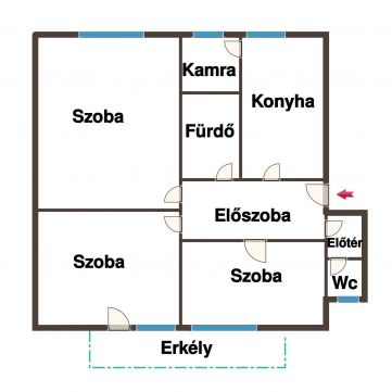 Eladó Lakás 6000 Kecskemét Hunyadivárosi tégla lakás 