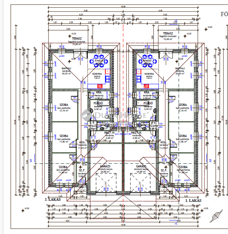 2314 Halásztelek , Garázskapcsolatos Ikerház — 1/6