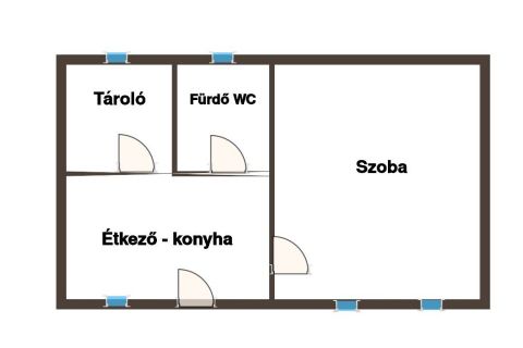 Eladó Lakás 6500 Baja Baján, a városközponthoz közel eladó egy 44 m²-es lakás 