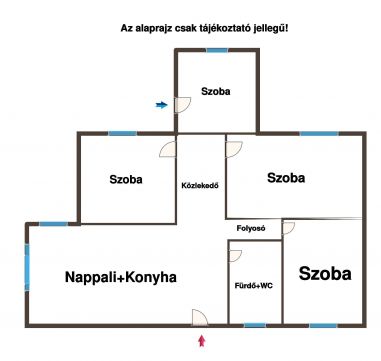 Eladó Ház 5052 Újszász Újszász vasútállomás közelében 3 szoba+nappalis ház