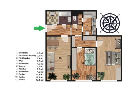 Eladó Lakás 1034 Budapest 3. kerület 