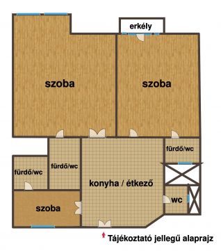 Eladó Lakás 1066 Budapest 6. kerület Jókai tér közelében  3 külön bejáratú szoba, erkély 