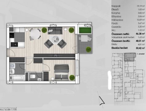 Eladó Lakás 1131 Budapest 13. kerület , Új fejlesztés Angyalföld kedvelt részén