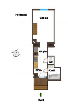 Eladó Lakás 8230 Balatonfüred Felújított kétszintes, 43m2-es lakás, panorámás erkéllyel